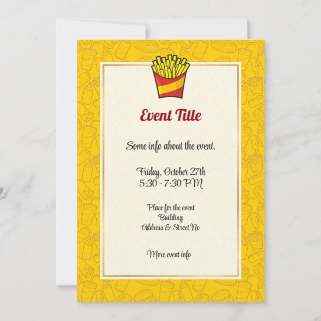 French Fries Einladung (Rückseite)