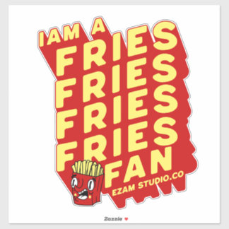 "French Fries Fan - Spaß und spielerisches Design" Aufkleber