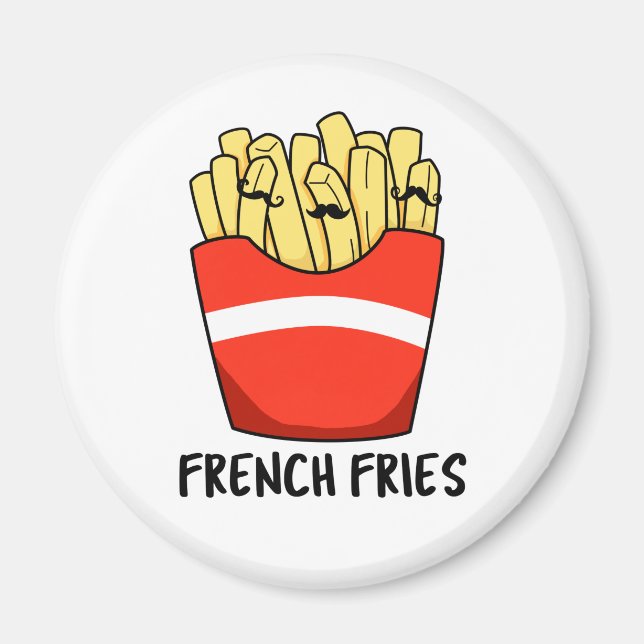 French Fries Funny Fast Food Pub Magnet (Vorne)