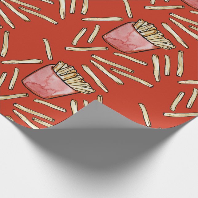 French Fries Geschenkpapier (Ecke)