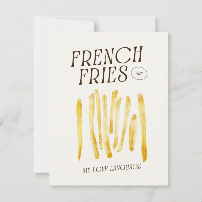 French Fries Lovers Funny Mitteilungskarte (Vorderseite)