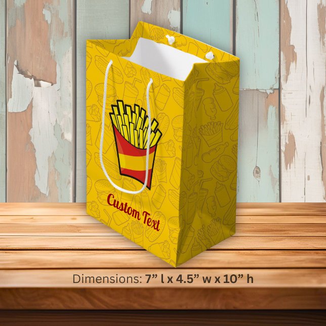 French Fries Medium Gift Bag Mittlere Geschenktüte (Von Creator hochgeladen)