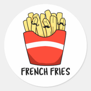 French Fries Niedlich Fast Food Pub Runder Aufkleber