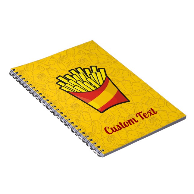 French Fries Notebook Notizblock (Rechte Seite)