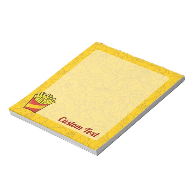 French Fries Notepad Notizblock (Rotiert)