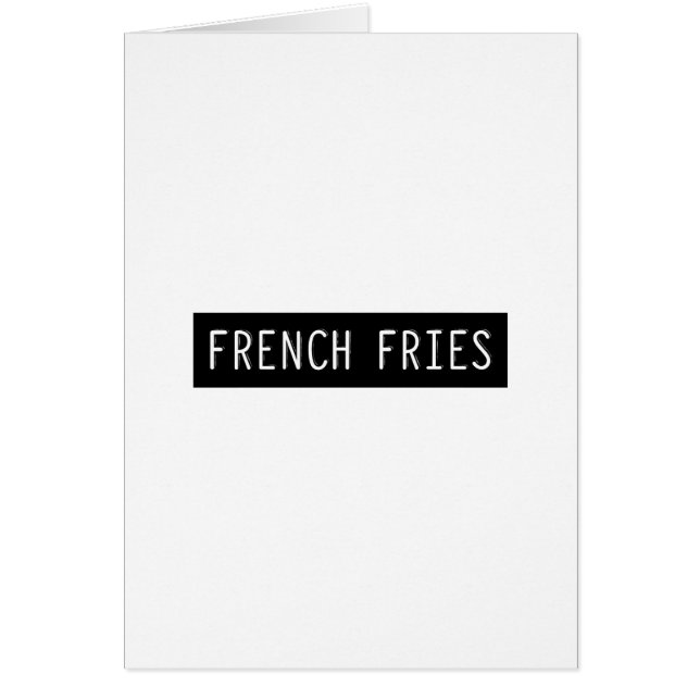 French Fries Old Schreibwriter Letters (Vorne)