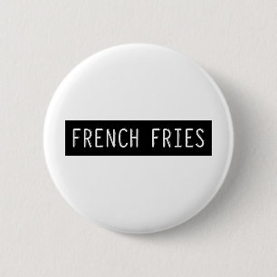 French Fries Old Schreibwriter Letters Button