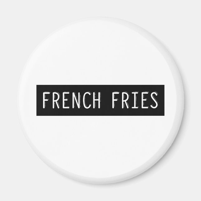 French Fries Old Schreibwriter Letters Magnet (Vorne)