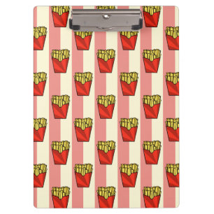 French Fries Pattern Klemmbrett