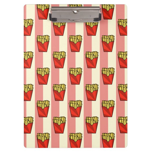 French Fries Pattern Klemmbrett (Vorderseite)