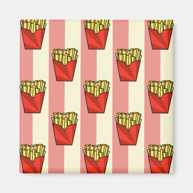 French Fries Pattern Magnet (Vorne)