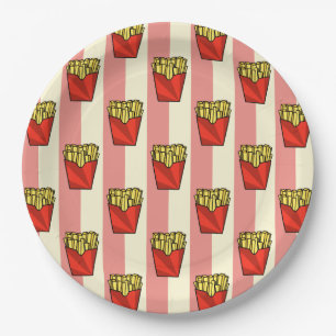 French Fries Pattern Pappteller