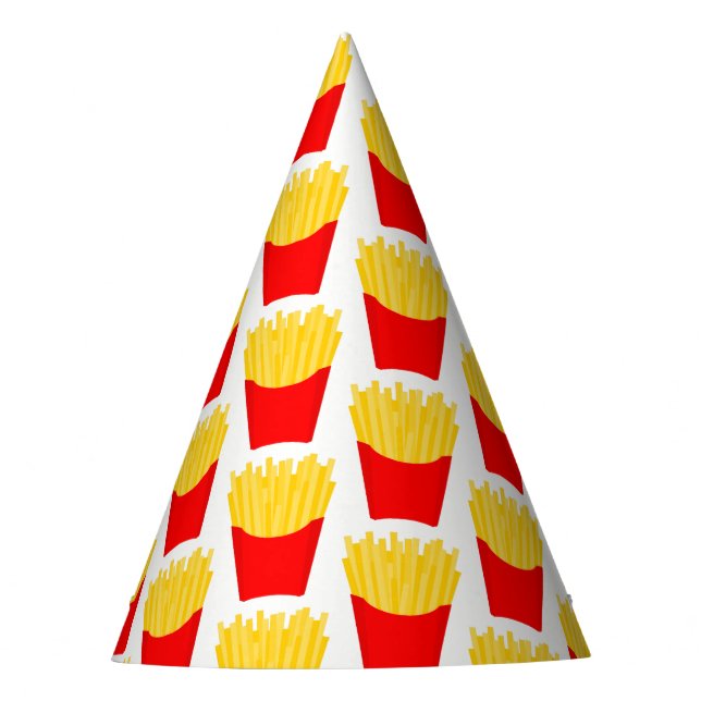 French Fries Pattern Partyhütchen (Vorderseite)