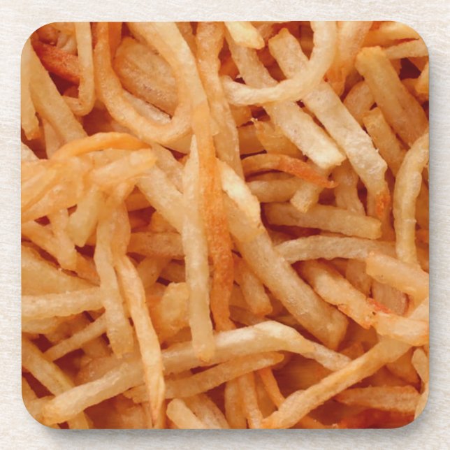 French Fries Potato Fry Getränkeuntersetzer (Vorderseite)