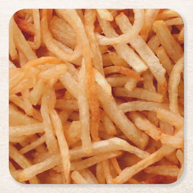 French Fries Potato Fry Rechteckiger Pappuntersetzer (Vorderseite)