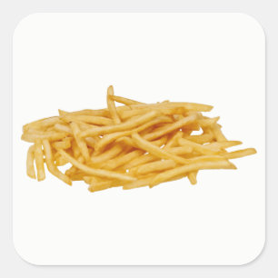 French Fries Quadratischer Aufkleber