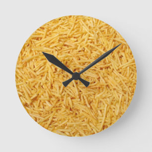 French Fries Runde Wanduhr