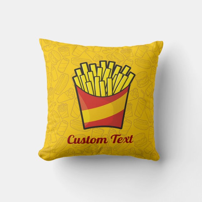 French Fries Throw Kissen (Vorderseite)