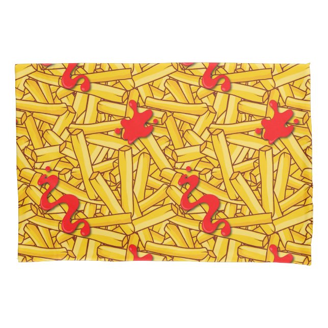 French Fries und Red Sauce Ketchup Novelty Kissenbezug (Vorderseite)