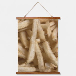 French Fries Wandteppich Mit Holzrahmen