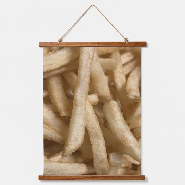French Fries Wandteppich Mit Holzrahmen (Vorderseite)