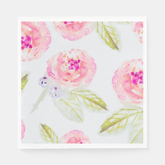 French Garden Party Bridal Shower Serviette (Vorderseite)
