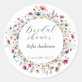 French Garden Party flower Runder Aufkleber
