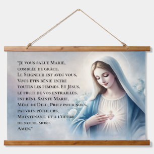 French Hail Mary Wandteppich Mit Holzrahmen