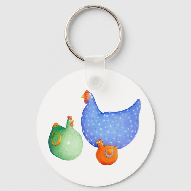 French Hens Schlüsselanhänger (Vorderseite)