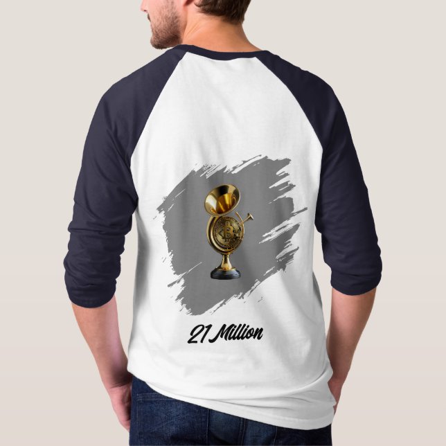 French horn Bitcoin 01 T-Shirt (Rückseite)