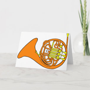 French Horn Greeting Karte