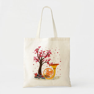 French Horn Music Lover Heart Tree French Horn Val Tragetasche