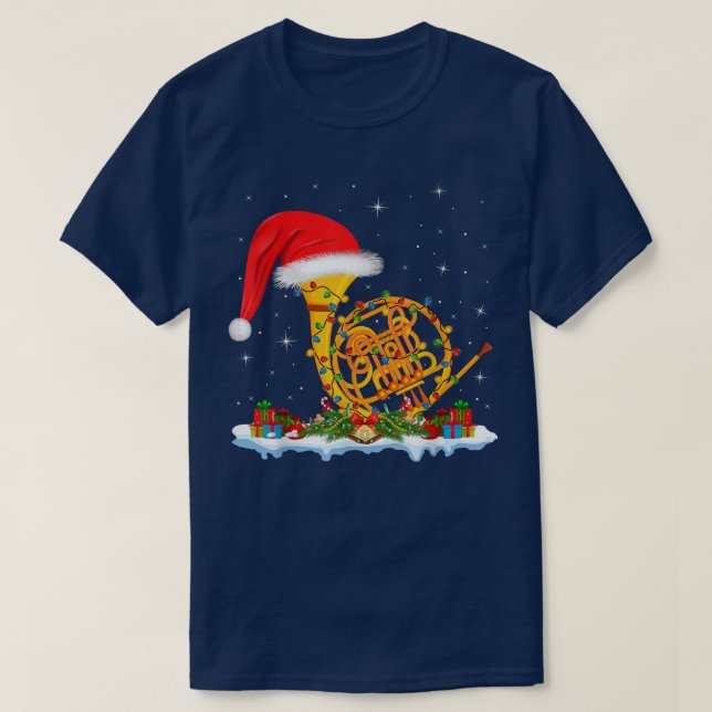 French Horn Music Lover Lighting French Horn Chris T-Shirt (Design vorne)