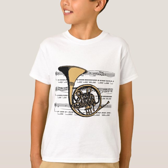 French Horn musical 06 B T-Shirt (Vorderseite)