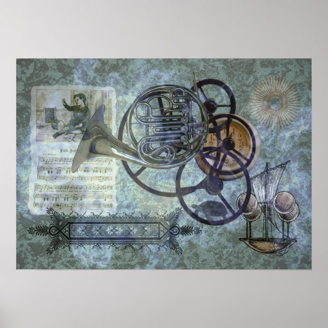 French Horn Steampunk Medley Poster (Vorne)