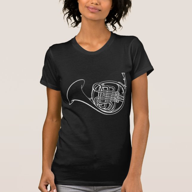 french_horn_white.png T-Shirt (Vorderseite)