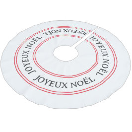 French Joyeux Noël Red Strip Weihnachten Polyester Weihnachtsbaumdecke