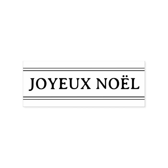 French Joyeux Noël Strip Weihnachten Gummistempel (Prägung)