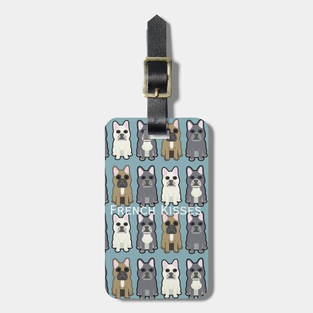 French Kisses, Frenchies Gepäckanhänger (Vorderseite vertikal)