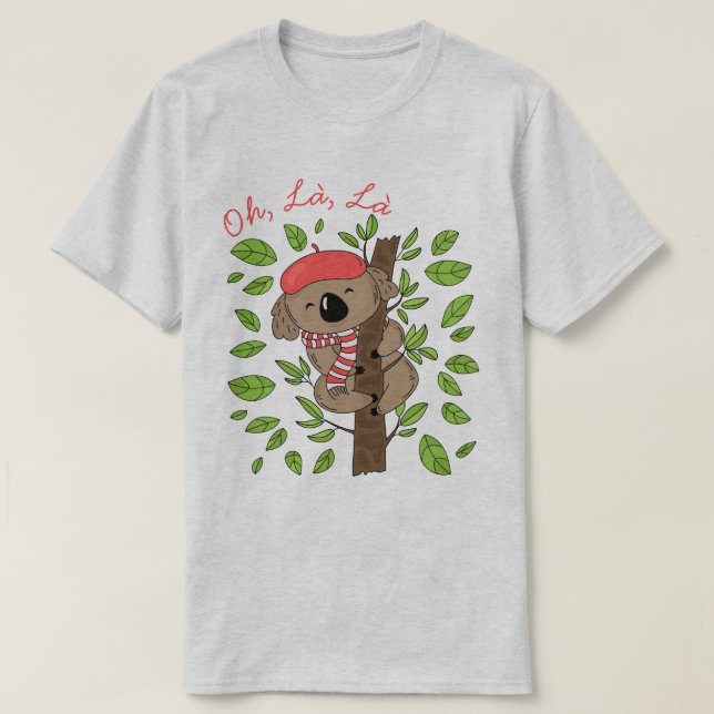 French Koala T-Shirt (Design vorne)