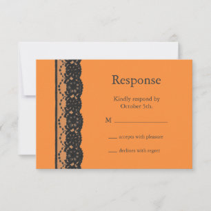 French Lace UAWG (orange) RSVP Karte