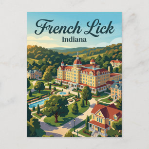 French Lick, Indiana Postkarte