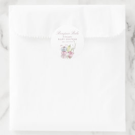 French Macaron Bonjour Bebe Paris Baby Dusche Runder Aufkleber