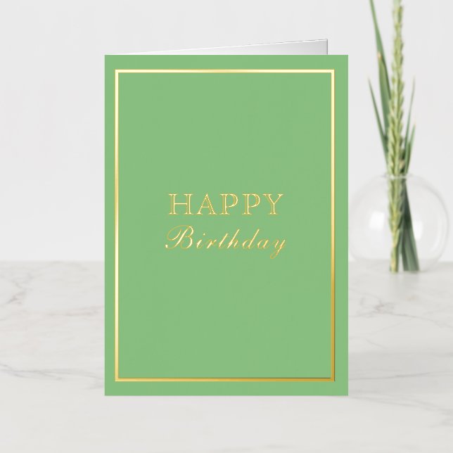 French Macaron Happy Birthday Green (Vorderseite)