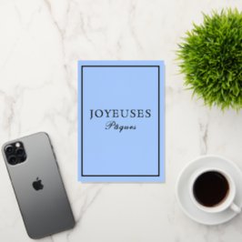 French Macaron Joyeux Paques Blue