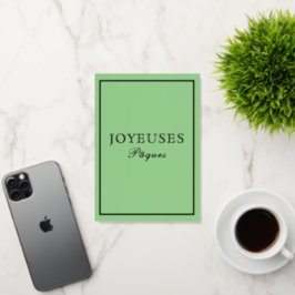 French Macaron Joyeux Paques Green