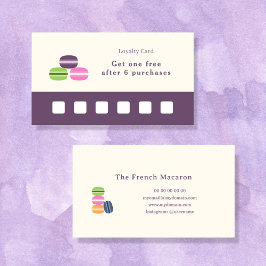 French Macaron Loyalty Card Visitenkarte
