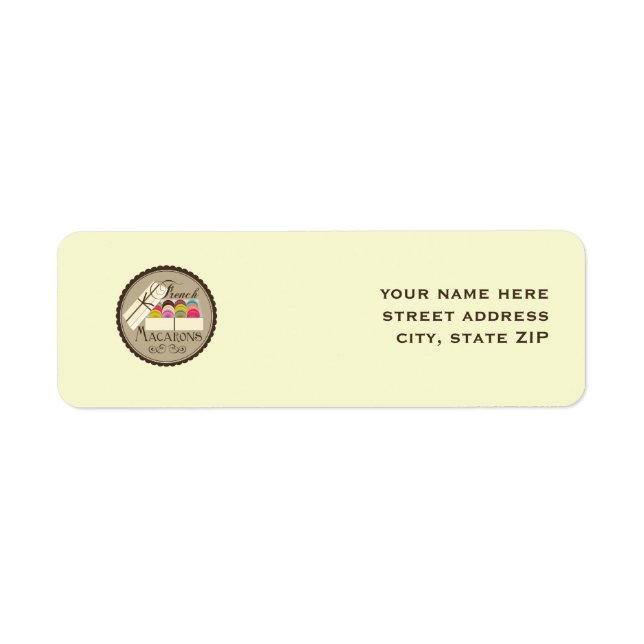 French Macarons Address Labels (Vorne)