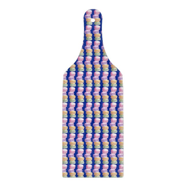 French Macarons Decorative Glass Cutting Board Schneidebrett (Vorderseite)