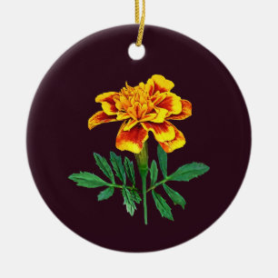 French Marigold Keramik Ornament